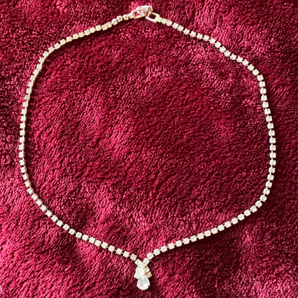 Rhinestone costume necklace